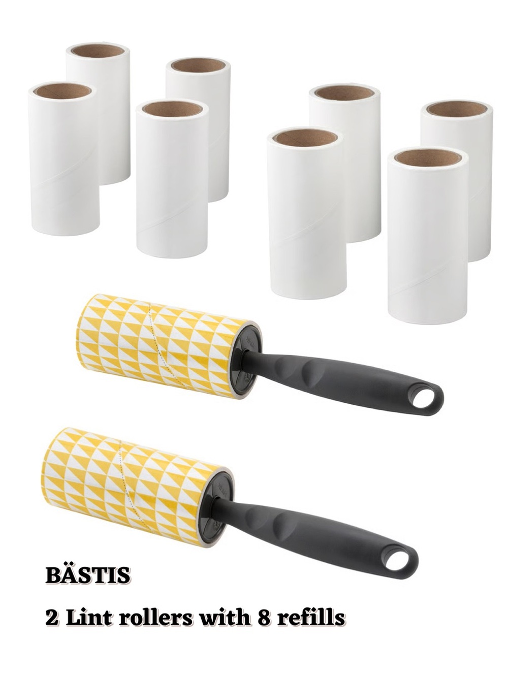 BÄSTIS 2 Lint Rollers with 8 White Refills